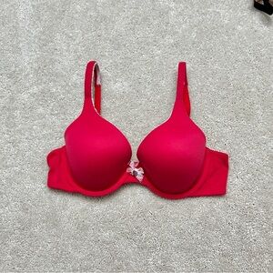 Retired Victoria’s Secret BBV Red Smooth Lined Perfect Coverage Bra VS 34B 34 B